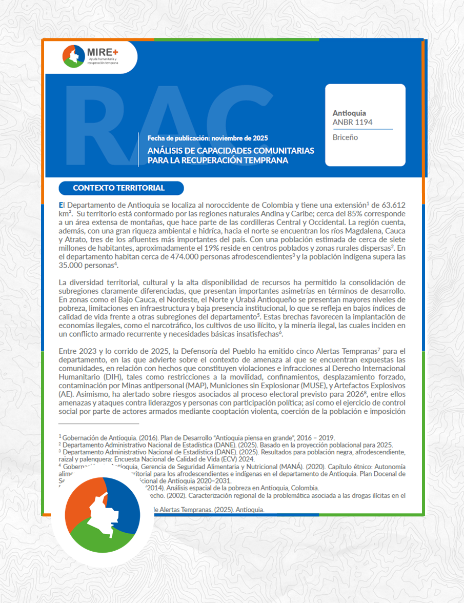 RAC ANÁLISIS DE CAPACIDADES COMUNITARIAS PARA LA RECUPERACIÓN TEMPRANA ANBR 1194