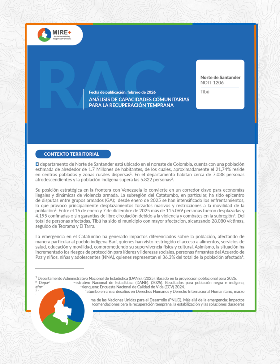 RAC ANÁLISIS DE CAPACIDADES COMUNITARIAS PARA LA RECUPERACIÓN TEMPRANA NOTI-1206
